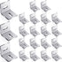 Dunzy 36 Pcs 1x1 Inch Heavy Duty Wood Table Top Expansion Bracket Steel Z Clips Fastener Connector for Woodworking