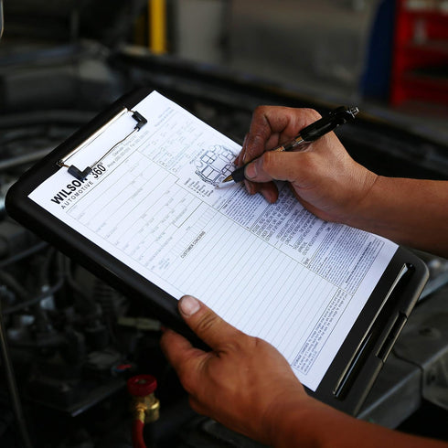 Think2Master Black Plastic Storage Clipboard, 25% Heavier & Sturdier, Storage Compartment Holds 150 Letter Sized Paper