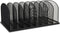 Safco Onyx Desk Organizer with 8 Vertical Sections, Steel Mesh File Organizer for Home and Office
