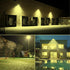 AUXTINGS 10W LED Flood Lights Outdoor Security Lights, 1000LM Warm White Spot Light for Yard, IP66 Waterproof