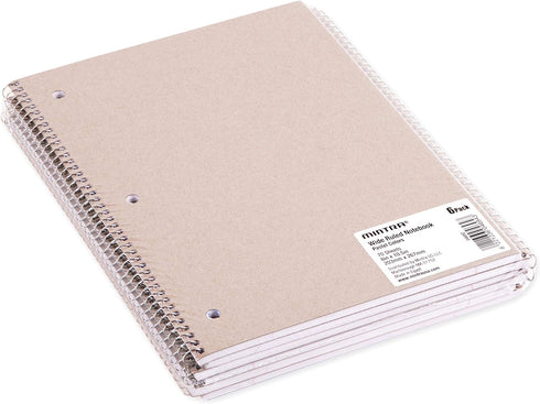 Mintra Office Spiral Notebooks, Pastel - Wide Ruled, 24pk (4-6pks)