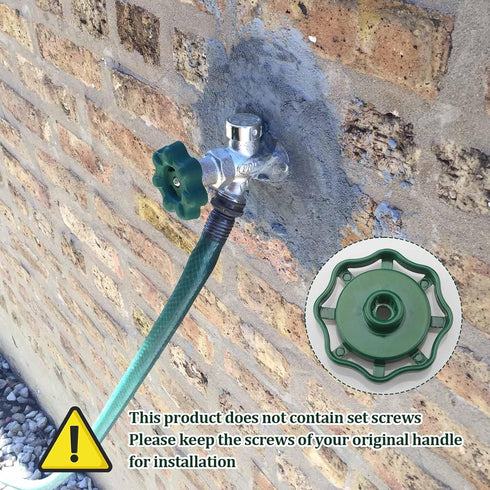 1172065 01-5109, 3/8" (12 Outdoor Faucet Handle Compatible with LASCO Hose Bib Handle Fits Most Shaft Silicone Stems