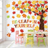 Fall Tree Classroom Bulletin Board Decorations Pumpkin Maple Leaves Cutouts for School Home Decor