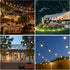 TAICORE G40 Bulbs, (G40 Bulbs, 50FT) Outdoor String Lights with Clear Globe Black Cord, Waterproof LED Edison Filament
