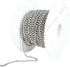 Ball Chain Spool #3 Nickel Plated Steel Bead Chain, 2.4 Diameter, 100 Feet with 30 Matching Connectors