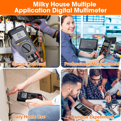 Digital Multimeter Tester, Multimeter Tester Pocket Voltmeter, Multi Tester Digital, Electric Tester with Backlight LCD Data Hold, Voltage Tester Power Continuity Tester with AC/DC Ohm Volt Amp Diode