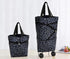 Cowinbest 360 Collapsible Shopping Bag with Wheels Portable Shopping Cart with Swivel Wheels Rolling Tote Bag Reusable
