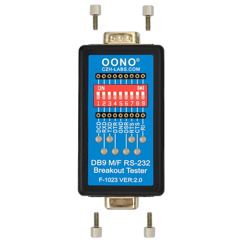 RS232 Breakout Tester LED Monitor, DB9 Male to Female Breakout Module