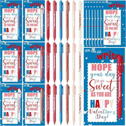 Cholemy 48 Sets Valentine Day Gifts Sets Include Motivational Ballpoint Pen with