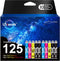 Uniwork Remanufactured Ink Cartridge Replacement for Epson 125 T125, 10 Pack for NX125 NX127 NX130 NX230 NX420