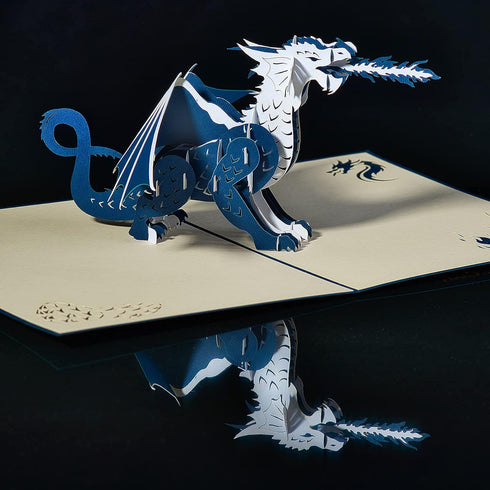 Dragon Pop Up Card by Devine Cards, 3D Birthday Cards for Women, Kids, Mom, Dad