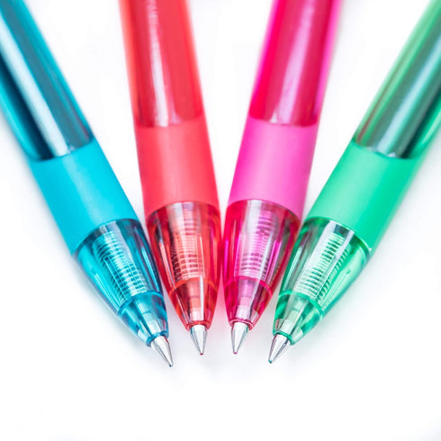 WallDeca Colored Gel Pens Set - 12 Count - Fine Point Gel Pens for Note Taking and Everyday Writing