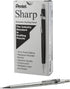 Pentel Sharp Mechanical Pencil, 0.5mm, Metallic Silver Barrel, Box of 12