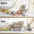 Prsildan Acrylic Drawer Makeup Organizer with 9 Drawers - Set of 3 Clear Stackable Storage Drawers for Vanity