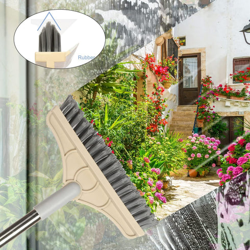 2 1 53.5" 120Rotating in Cleaning Floor Scrub Brush Floor Brush Scrubber New Upgraded Long Handle Grout Brush Scrape