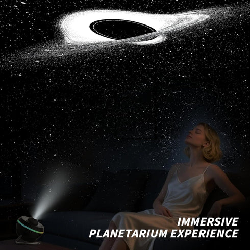 1 180 Galaxy Projector, Star Projector Home Planetarium with Glass Projection Disc, Rotatable Starry Sky Night Light