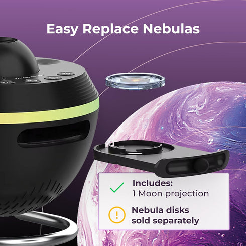 Samosvit 4K Home Planetarium Galaxy Projector for Bedroom - LED Sky Galaxy Night Light Star Planet for Kids - Meteor