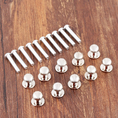 dophee 10Pcs Mini Drawer Knobs, Silver Zinc Alloy Pulls for Jewelry Box, Cabinet, Dresser, Closet, 0.39"x0.43"