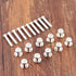 dophee 10Pcs Mini Drawer Knobs, Silver Zinc Alloy Pulls for Jewelry Box, Cabinet, Dresser, Closet, 0.39"x0.43"