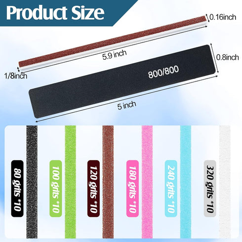 70 Pcs Sanding Sticks Polishing Sticks, Fine Sanding Twig Coded Abrasive for Plastic Models and Wood Sanding Tools