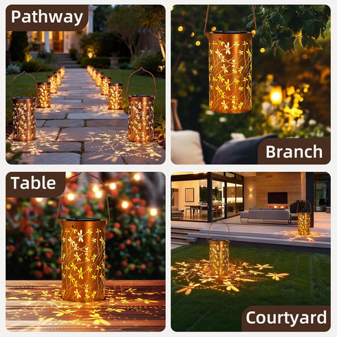 1 Pack DIBIEECN Mothers Day Gifts for Mom, Birthday Gifts Grandma Ladies Solar Lanterns Outdoor Hanging Hollowed-Out