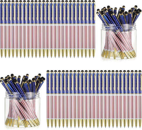 Colarr American Flag Stylus Ballpoint Pen 4th of July Pens USA Patriotic