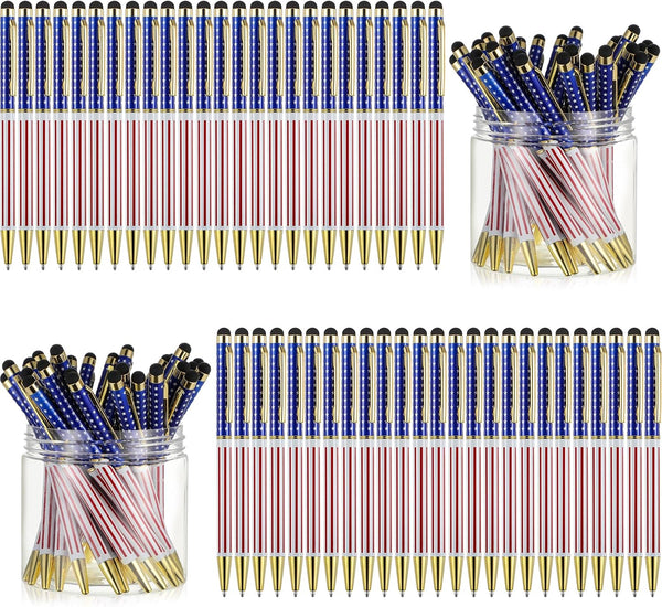 Colarr American Flag Stylus Ballpoint Pen 4th of July Pens USA Patriotic