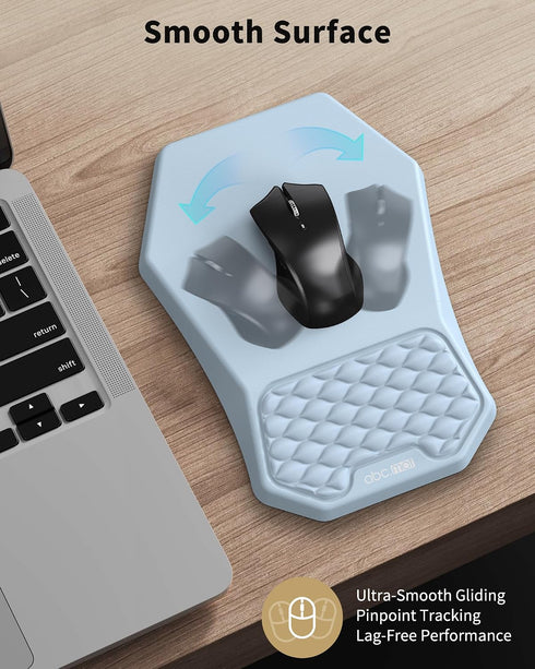 abc.mat Set, Ergonomic Mouse Pad and Keyboard Wrist Rest Support Massage Design Mousepad for Carpal Tunnel Pain Relief