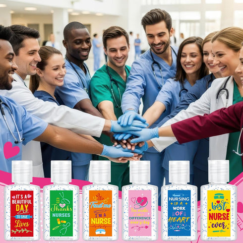 24 Pack 1 oz Frienda Nurses Week Gift Mini Hand Sanitizer Bulk Travel Size Nurse Party Favor Nursing Gifts Bulk
