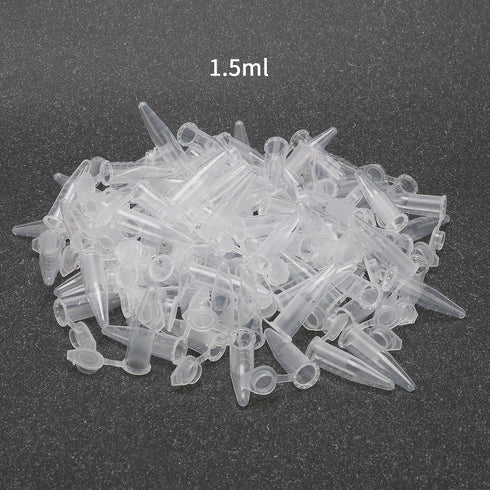1.5ml Centrifuge Tubes with Snap Cap Bottom Tip, Clear Plastic Test Tube Vials, Pack of 500