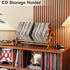 Bamboo Desktop Bookshelf, Large Retro Brown Rack for Books, Magazines, Files, Tabletop Storage