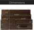 BLU MONACO Brown Wood Mail Organizer with Drawer and Pen Holder, Desk Sorter for Bills and Kitchen Storage