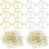 Yeaqee 200 Pcs House Shaped Paper Clips, Gold Silver Fun Paperclips, Real Estate Agent Supplies for School Office Home