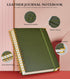 Spiral Notebook Journal 8.5” x 11”, 300 Pages Hardcover Leather Lined Journals for Women Men, A4 Large College Ruled Notebooks with 100 GSM Thick Paper, Spiral Journal for Writing Work, Olive Green by UEBZFOCS