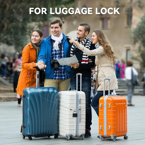 FEUOWEL 3mm (1/8 Inch) 4FT (2 Pack) Security Steel Cable Luggage Lock Safety Cable with Loops Portable Locking Cable