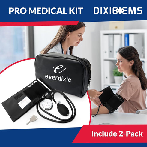 Set 2-Pack Deluxe Aneroid Sphygmomanometer Blood Pressure Monitor Adult Cuff, Carrying Case & Calibration Tool High