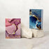 Performore 2 Pack Fashion Binders 1 Inch, 2 Inner Pockets, 5 Full-Size Tab Dividers, 1 Pink & 1 Blue, Aesthetic Binder