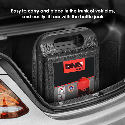 DNA MOTORING 2 Tons Lifting Automotive Welded Hydraulic Bottle Jack for Vehicle Repair, Red