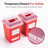 Alcedo Sharps Container 3-Pack for Home Use, 1 Quart Plus Biohazard Needle and Syringe Disposal, Portable for Travel