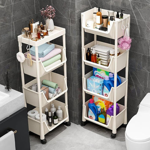 Generic Rolling Cart Organizer Mobile Storage Rack, Toy Bookshelf, Slim Book Organizer | Multi-Tier Shelf Storage