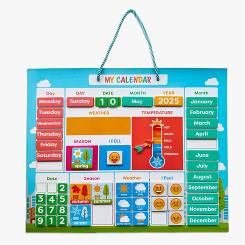 Set My First Daily Magnetic Calendar | Weather Station for Kids | Moods and Emotions | Preschool Learning Toys |