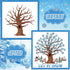 Tatuo 125 Pcs Classroom Tree Bulletin Board Set, 47 x 46 Inch Tree Background with Owl Leaves Dot Cutouts