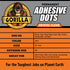 Gorilla Permanent Adhesive Dots, Double-Sided Clear, 0.5" Diameter, 150 Pieces, Pack of 3