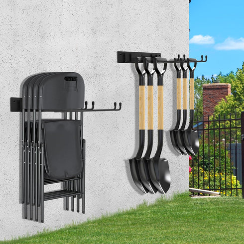 Neiteli 2-Pack,Heavy Folding Chair Rack,Metal Folding Chair Storage Rack - Duty Design,Garage Organization & Foldable