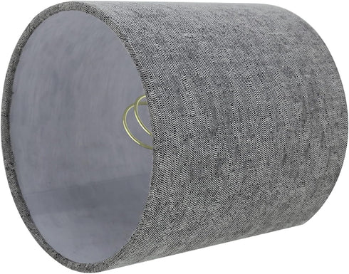 Aspen Creative 31191A 5" 5" 5" Small Clip-On Drum Lamp Shade in Grey, Top x Bottom x Slant Height, for Chandeliers
