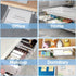 Large Under Desk Table Drawer Storage Organizer A4, Hidden Self-Adhesive Pencil Tray Drawer for Office - Clear White