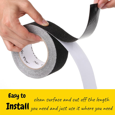 Mr. Pen Grip Tape - 2 Inch, 23 Feet Anti Slip/Non Skid Tape for Stair, Waterproof Black Grip Tape Roll