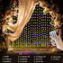 600 20Ft 10Ft echosari LED Curtain Lights Plug in, x Connectable Dual Color Changing Fairy Lights Curtain Outdoor