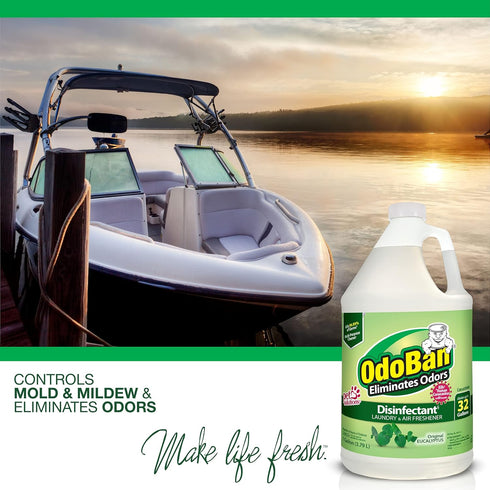 Set 2, 32 oz 1 OdoBan Ready-to-Use Disinfectant and Odor Eliminator, Made in the USA, Original Eucalyptus Scent