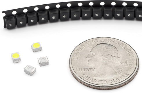 Oznium 20 Pieces of PLCC-2 Surface Mount LEDs, 3528 Size SMD SMT LED - Cool White